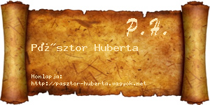 Pásztor Huberta névjegykártya